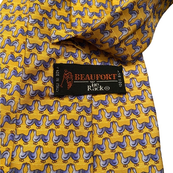 Beaufort Tie Rack Set Of Yellow Ties - Picture 11 of 11